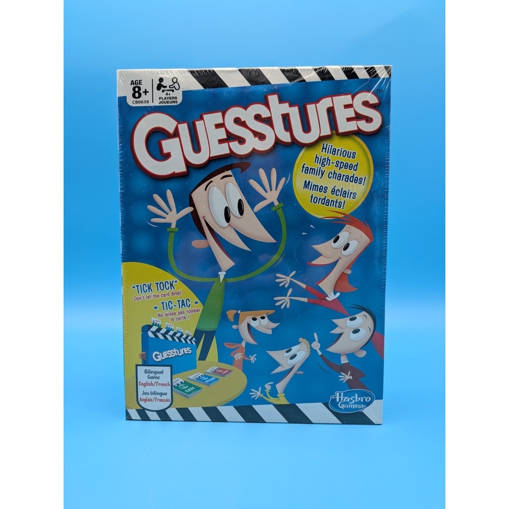 Guesstures board game Hasbro Gaming 2014 Bi-Lingual Edition
